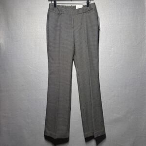 Worthington Curvy Fit Trouser Leg Dress Pants 4 Black Pattern Classic NWT